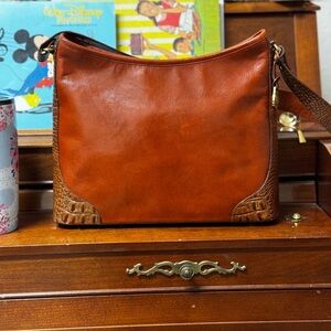 Brahmin Vintage Brown Leather crossbody/Shoulder Bag